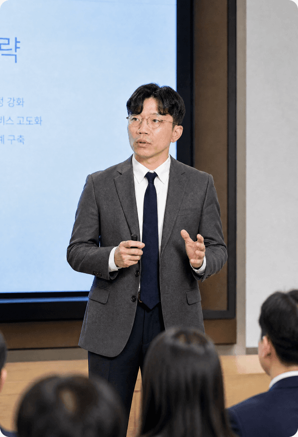 바램인터렉티브 대표 발표 장면